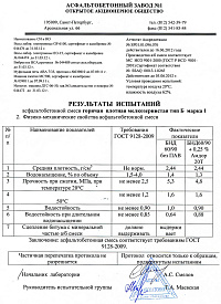 ОАО «Асфальтобетонный завод №1»